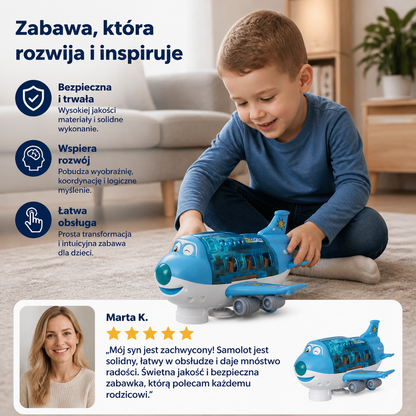 Zabawny tańczący samolot zabawka dla dzieci