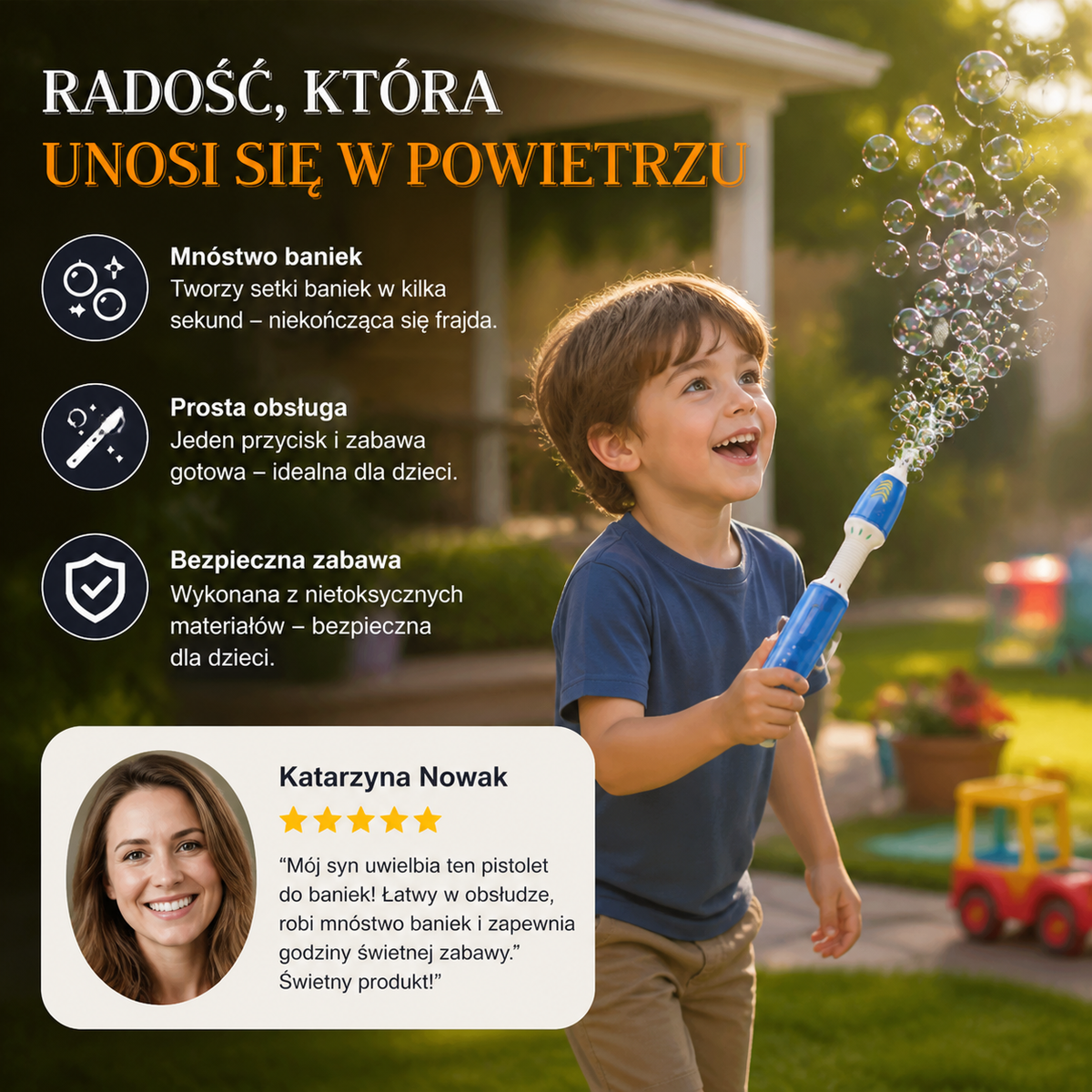 Magiczny pistolet do baniek w kształcie długopisu – automatyczna różdżka do baniek dla dzieci