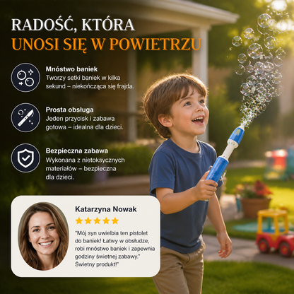 Magiczny pistolet do baniek w kształcie długopisu – automatyczna różdżka do baniek dla dzieci