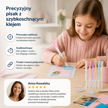 Precyzyjny pisak z szybkoschnącym klejem