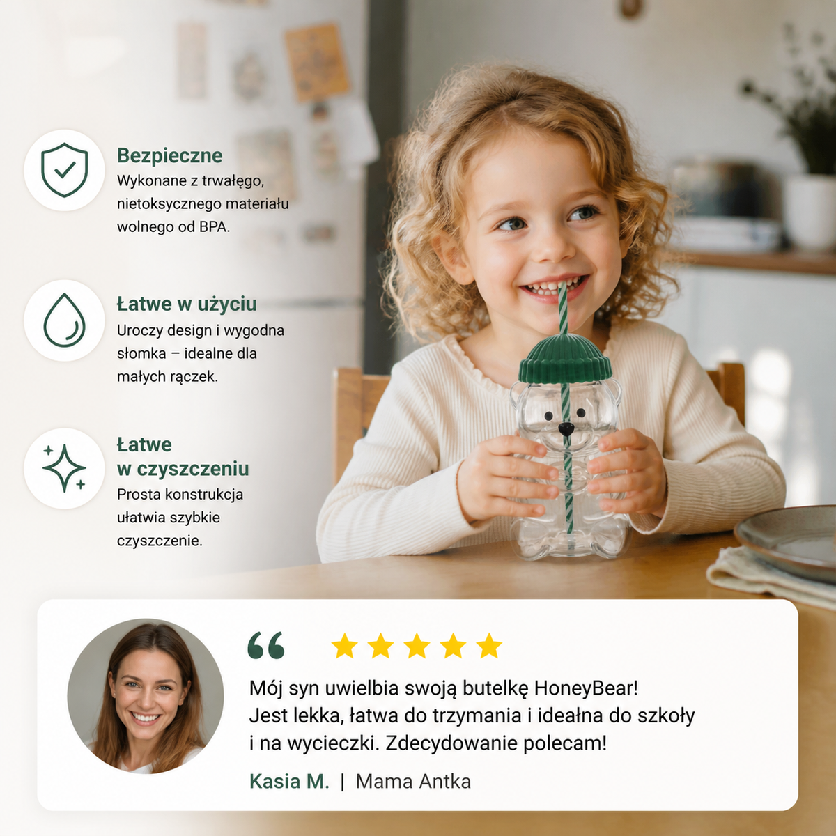 Butelka do picia HoneyBear dla dzieci