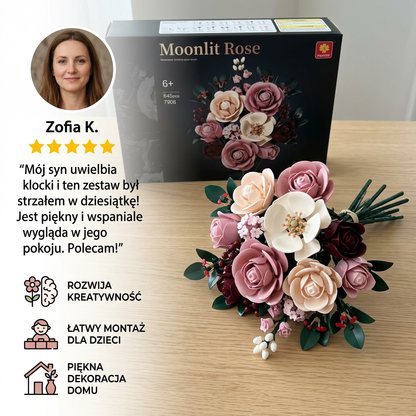 Zestaw klocków konstrukcyjnych do tworzenia bukietu kwiatów
