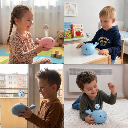 Wieloryb z lewitującą piłeczką