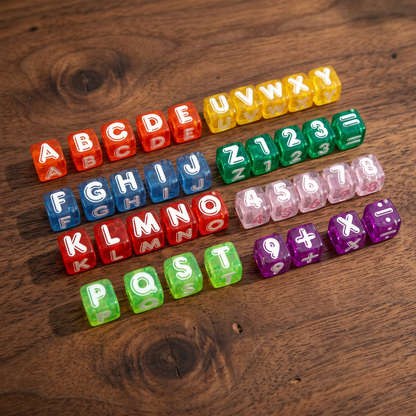 Zestaw edukacyjny Montessori STEM – 40 magnetycznych liter i cyfr dla dzieci