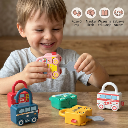 InteractiveLocks – zabawka edukacyjna Montessori z interaktywnymi zamkami