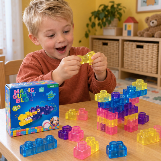 Bezpieczne i miękkie żelowe klocki Squishy dla dzieci