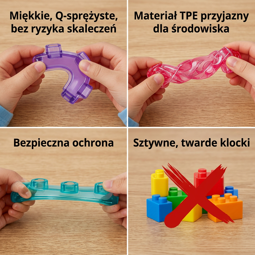 Bezpieczne i miękkie żelowe klocki Squishy dla dzieci