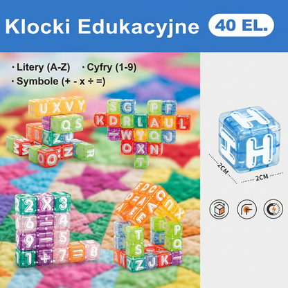 Zestaw edukacyjny Montessori STEM – 40 magnetycznych liter i cyfr dla dzieci