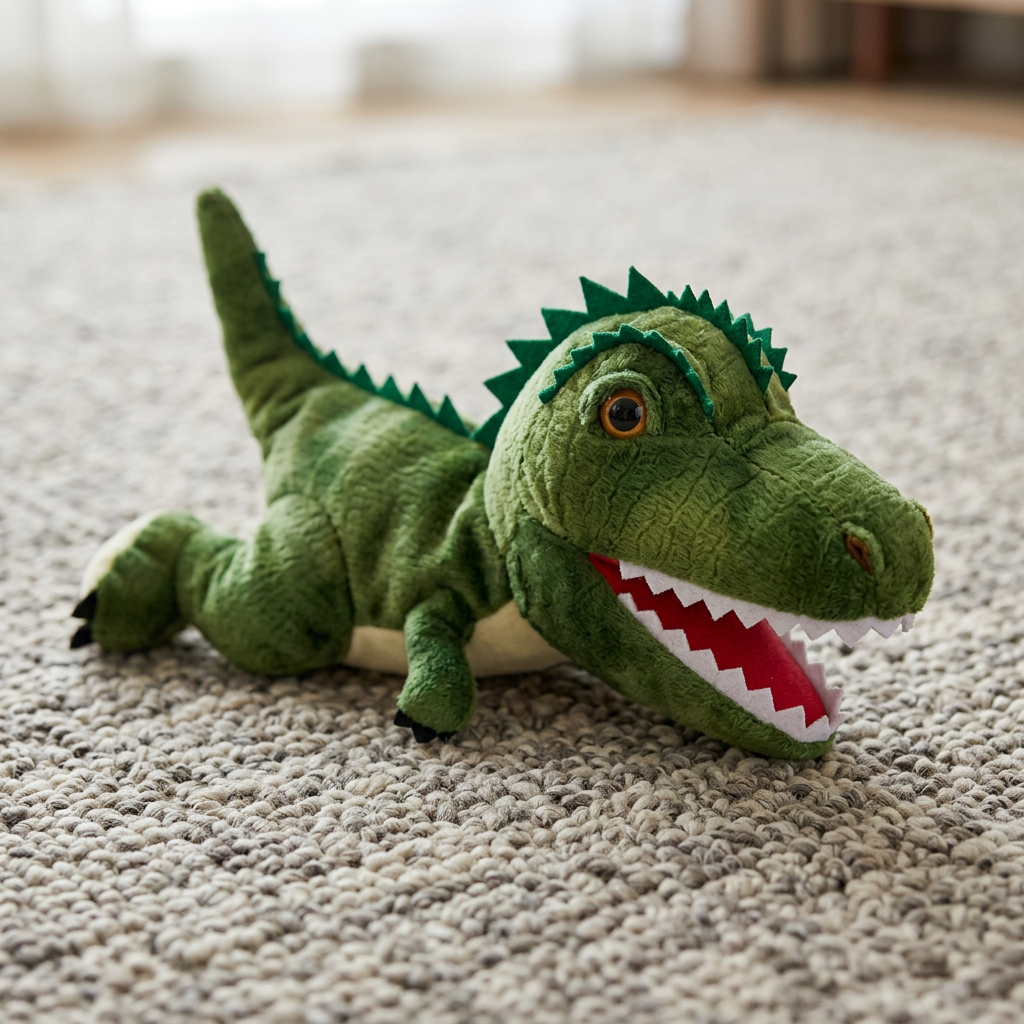 Zabawna pluszowa pacynka na rękę w kształcie dinozaura