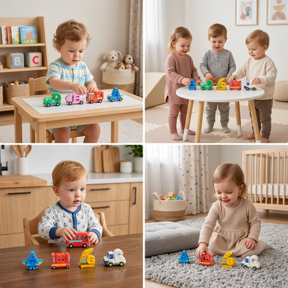 52-elementowy zestaw klocków 3D z alfabetem w stylu Montessori