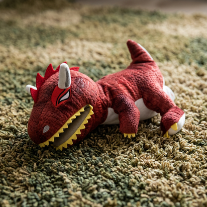 Zabawna pluszowa pacynka na rękę w kształcie dinozaura